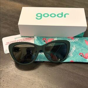 goodr Women's Dark Green Cat Eye Sunglasses